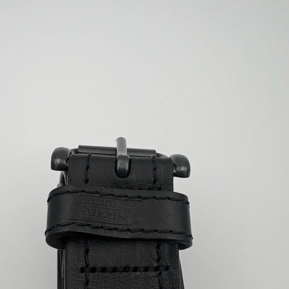Dickies Mens Black Leather Belt 46-48